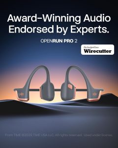 SHOKZ OpenRun Pro 2 Bone Conduction Headphone, Rose Gold, Free Gym Bag Rose Gold Standard